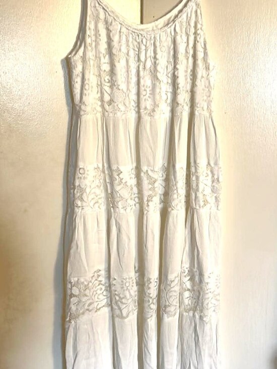 Signature by Robbie Bee Dresses & Skirts - Signature by Robbie Bee White Lace Maxi Dress – Size 2X